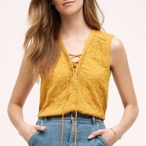 Maeve Women’s Embroidered Tank Mustard US 8